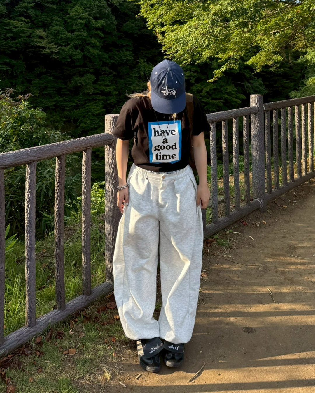 タックデザインスウェットパンツ KC0174