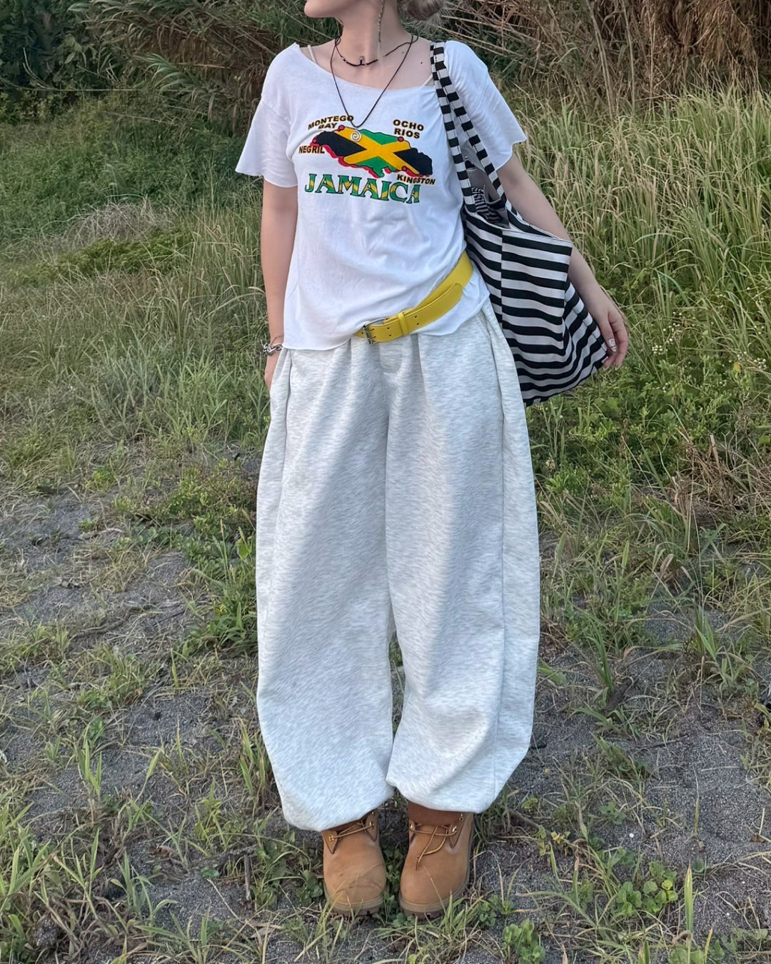 タックデザインスウェットパンツ KC0174