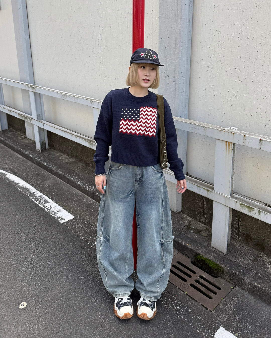 アメリカンラウンドネックプルオーバーセーター KC0203