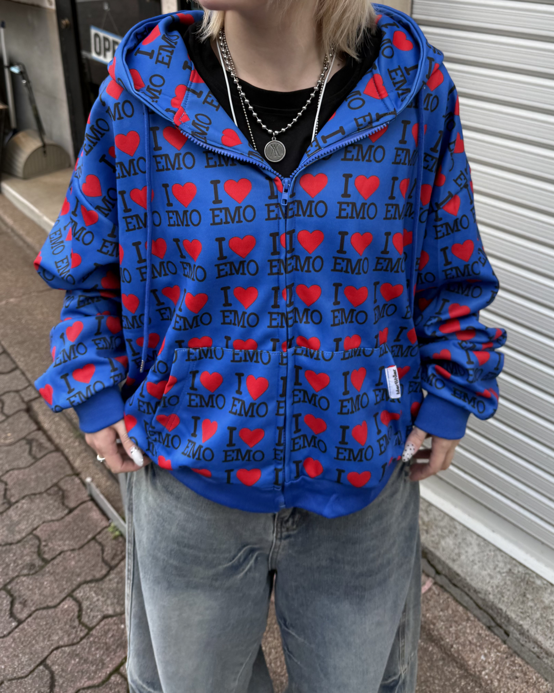 プリントレターパーカーKC0240