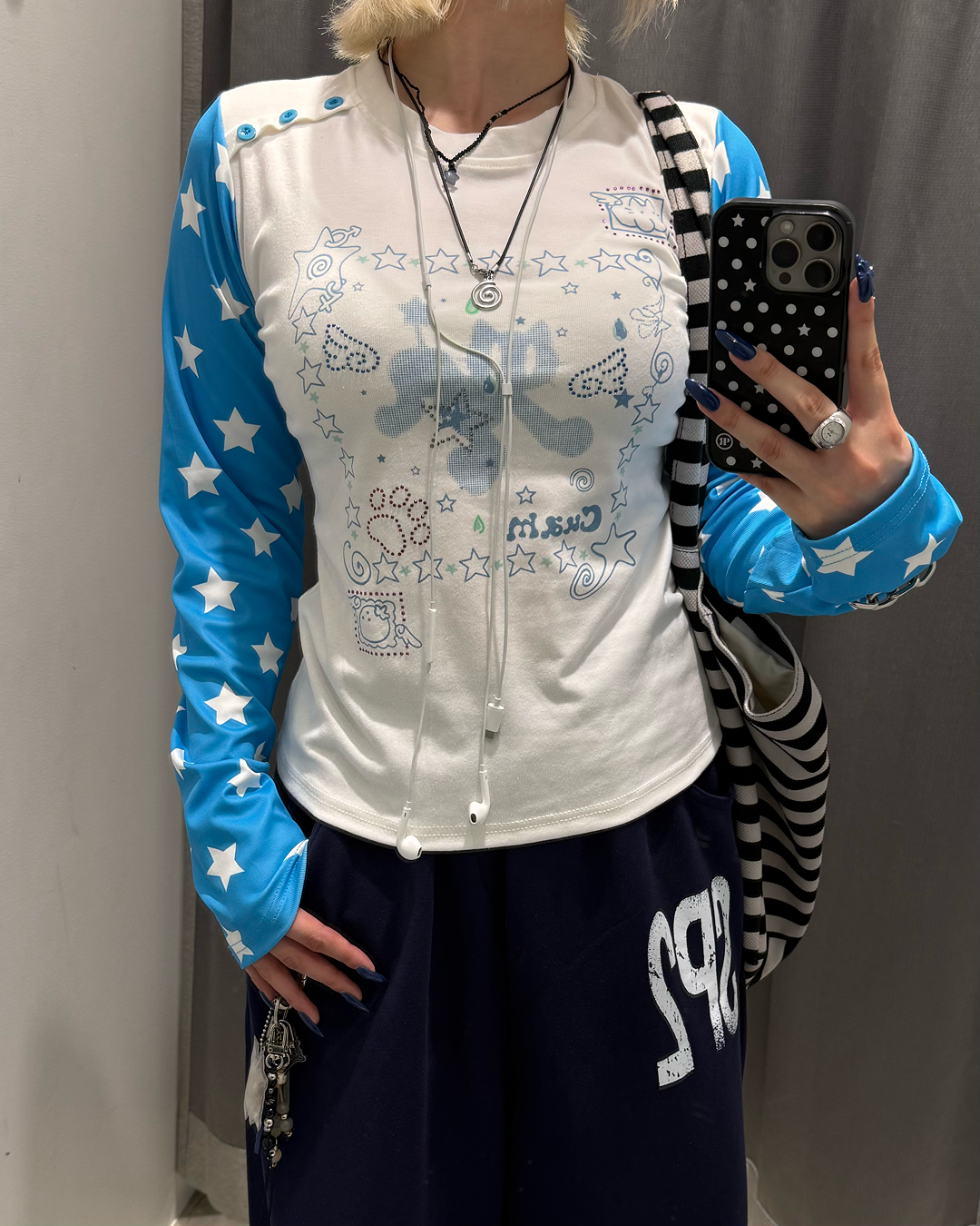 キャットデザインスターTシャツ
KC0385