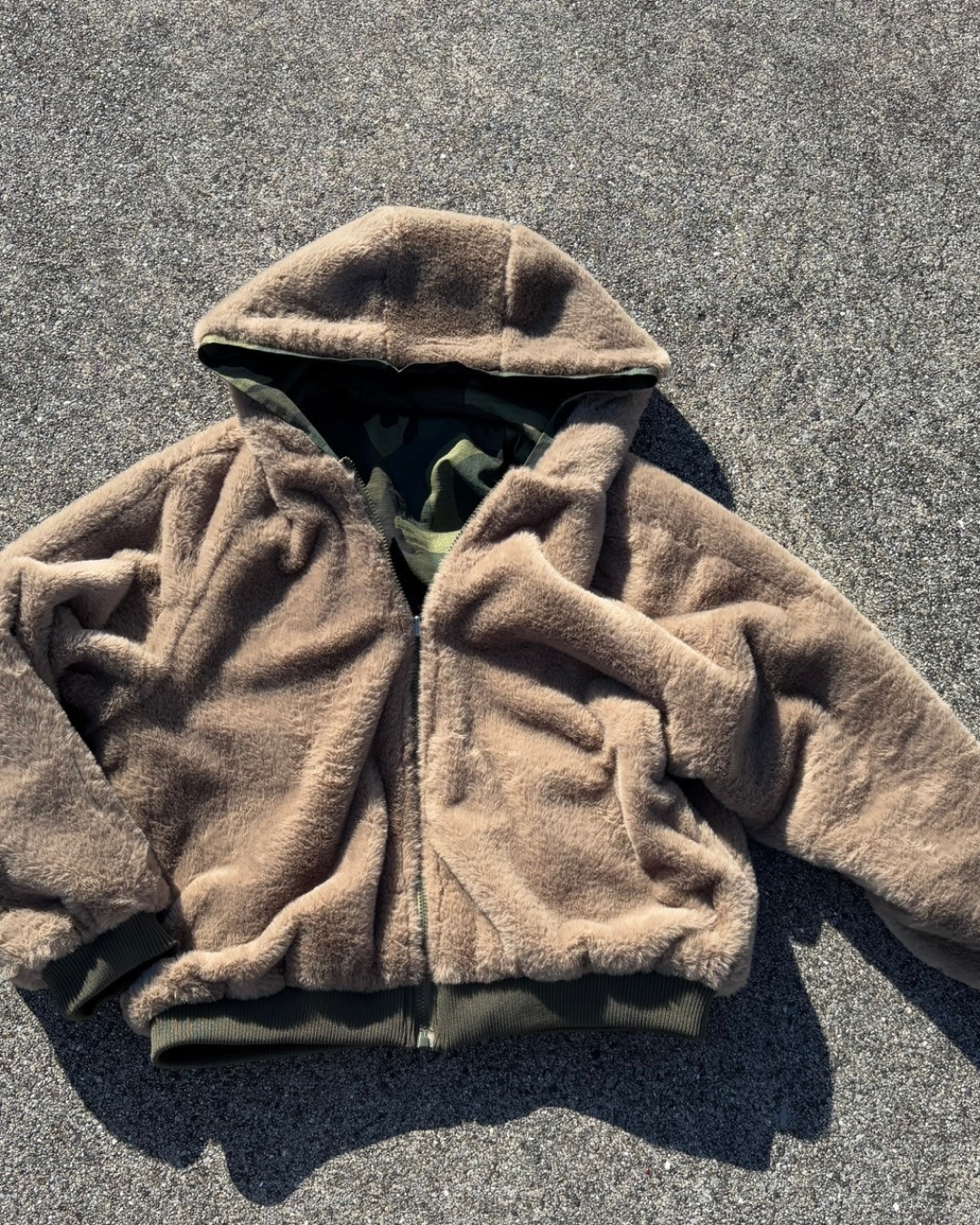 迷彩ファーパーカー KK0034