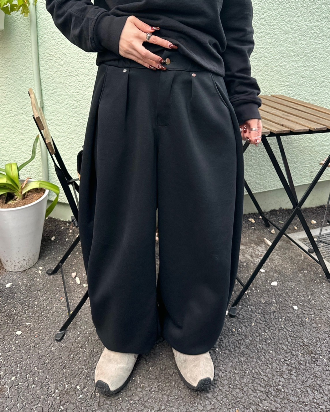 ウエストタックスウェットパンツ KM0008