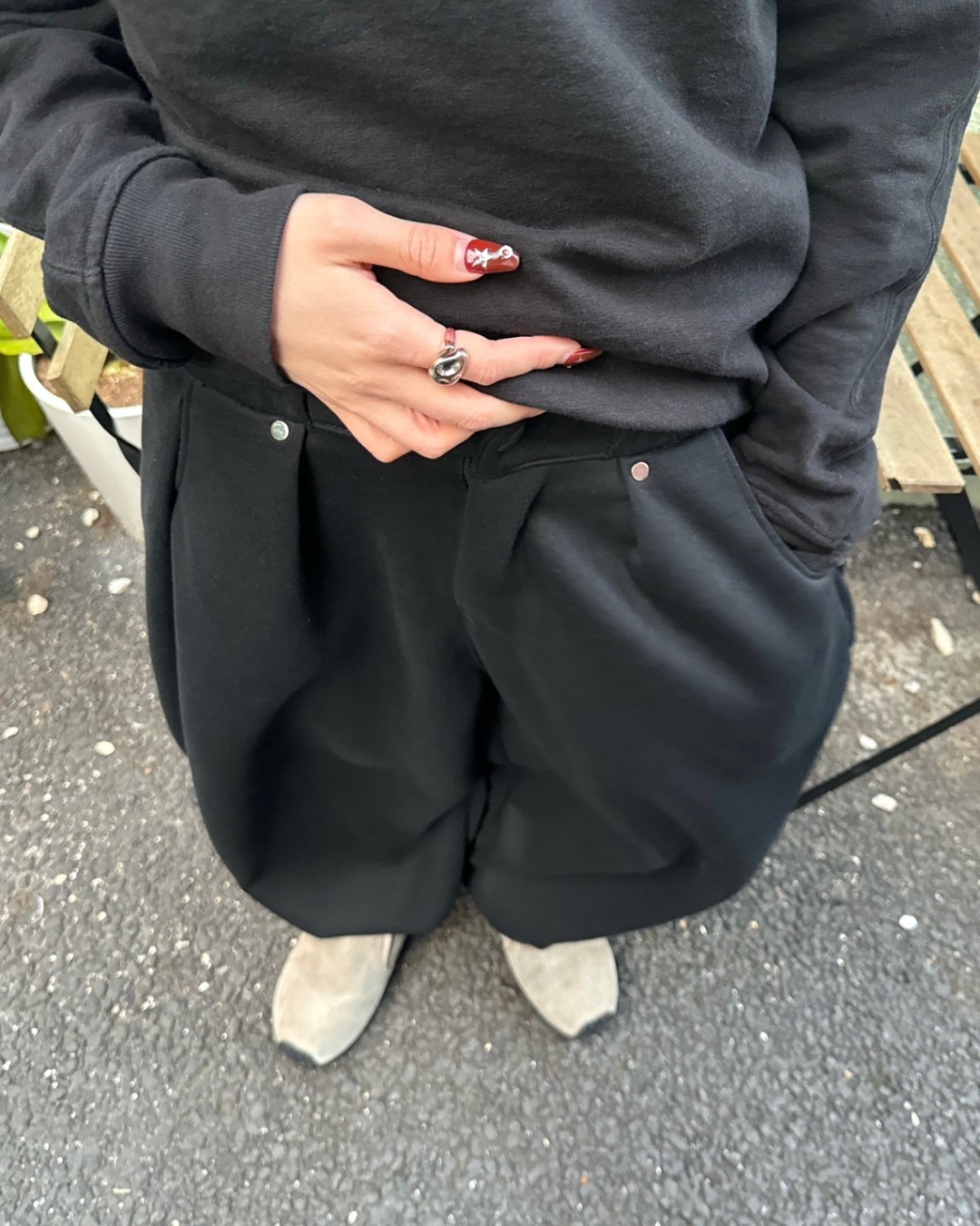 ウエストタックスウェットパンツ KM0008