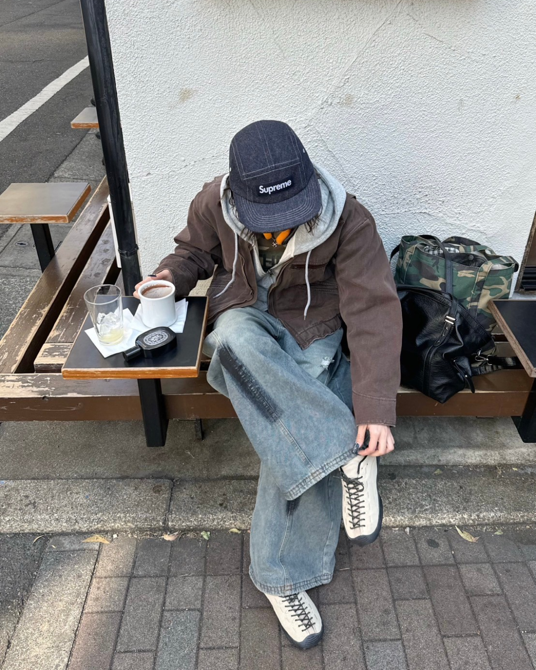 デザインダメージデニムパンツ KM0011