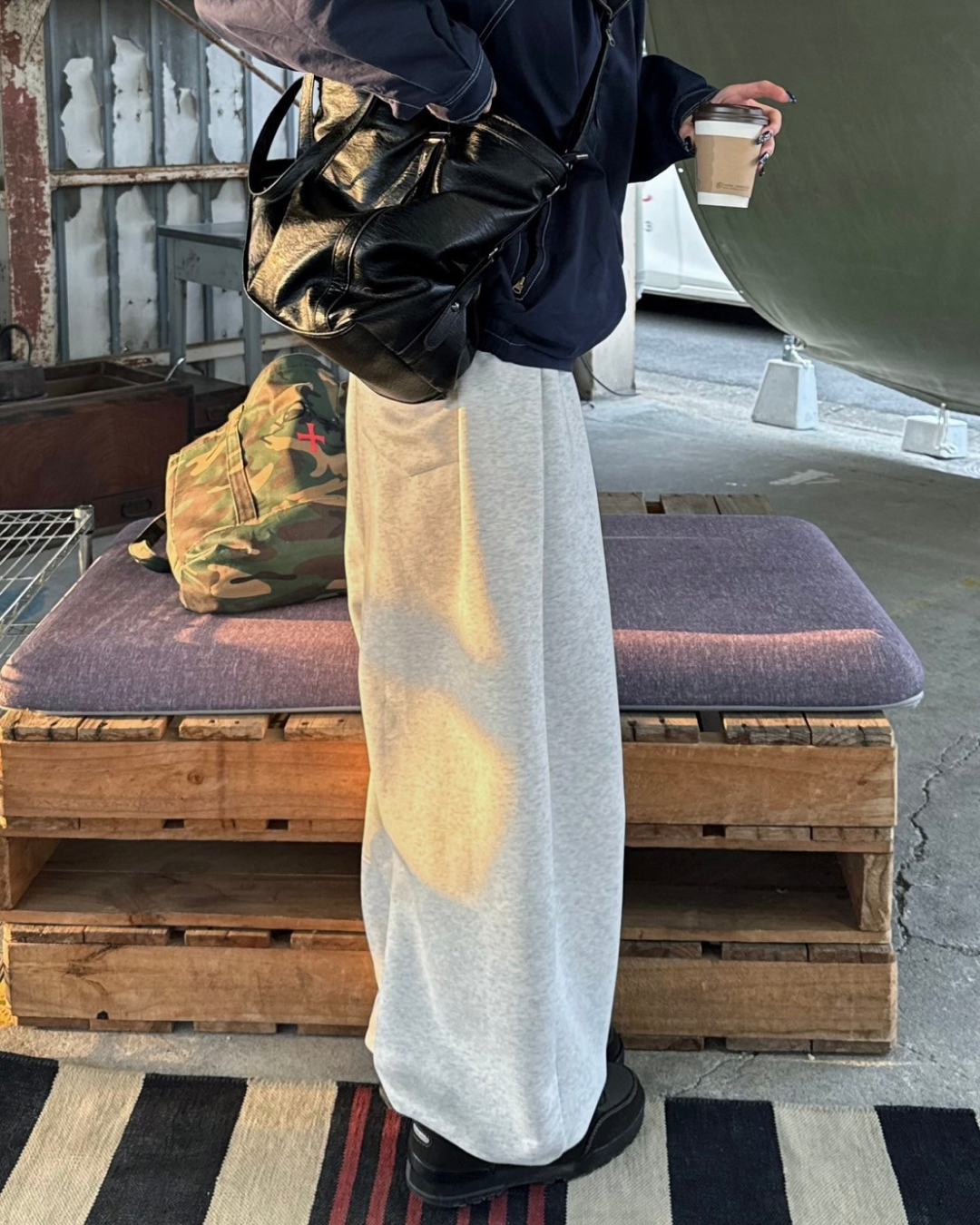 ウエストタックスウェットパンツ KM0008