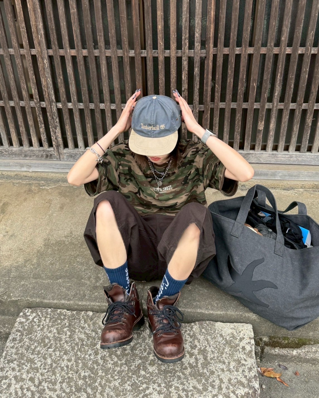 ダメージ迷彩Tシャツ KM1006