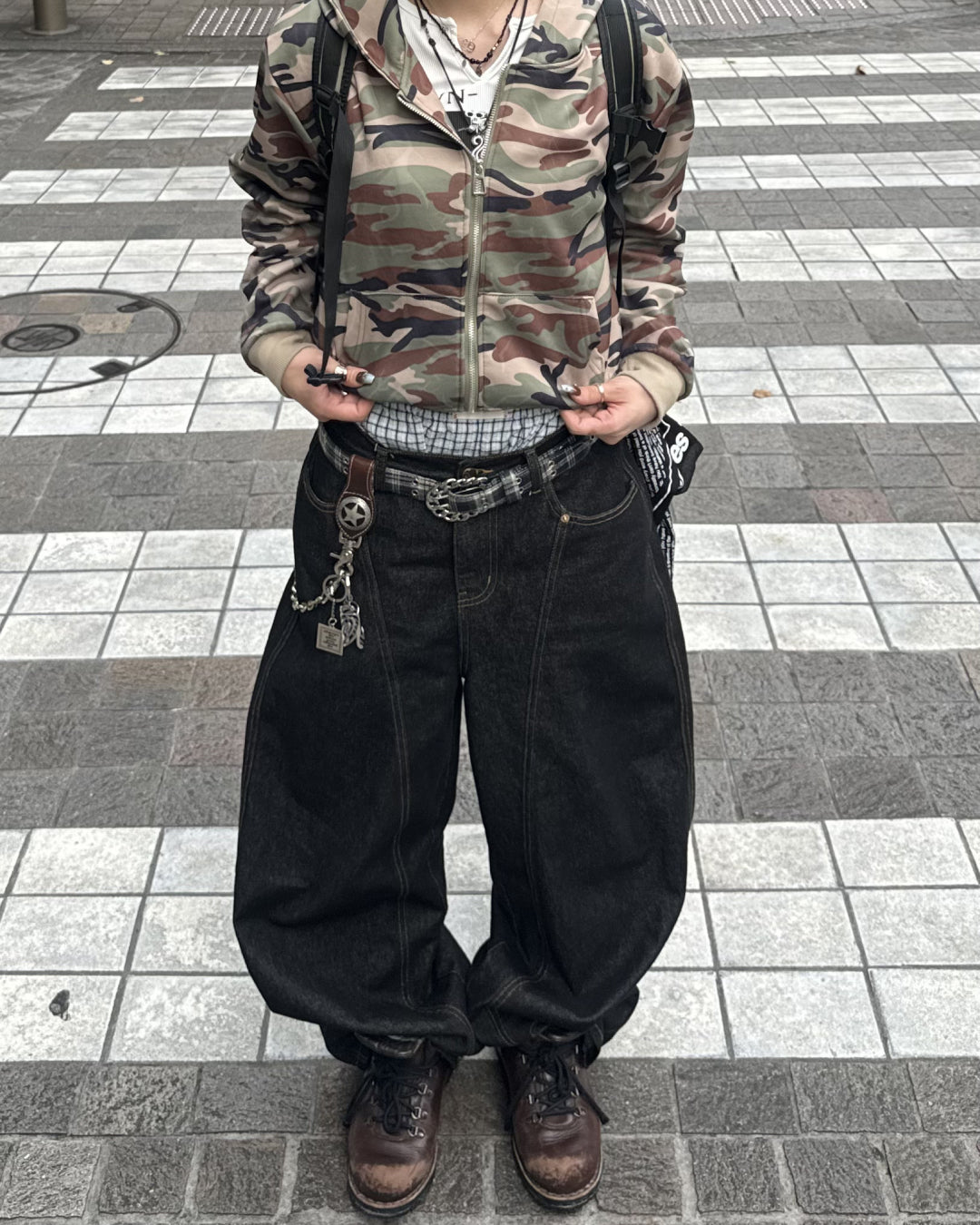 【即納】サイドラインデニムパンツ KM1040