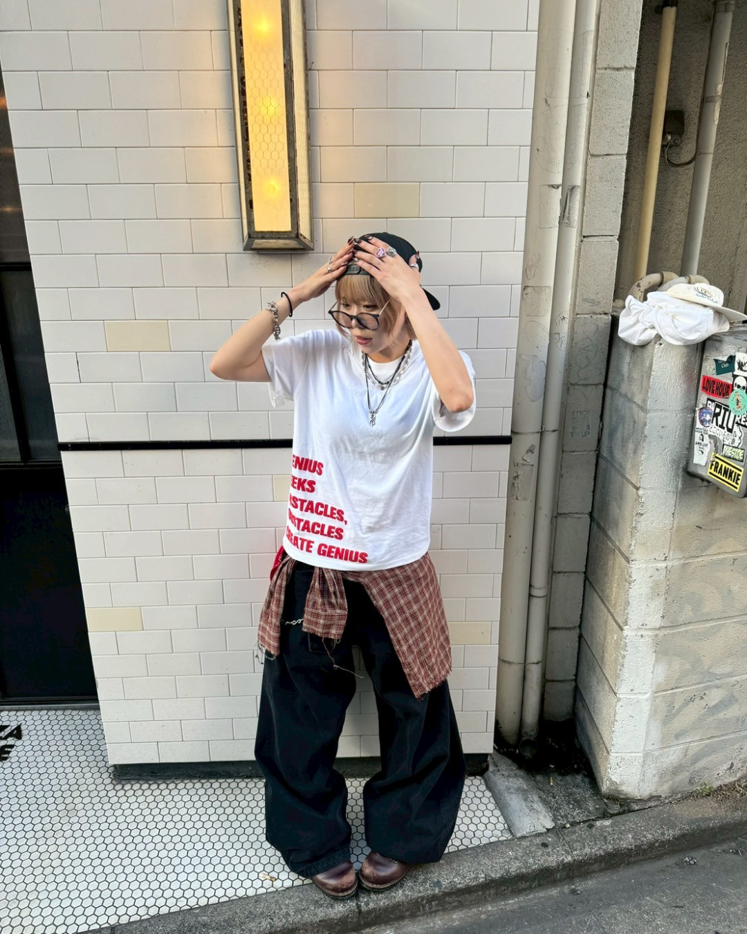 フロントロゴプリントTシャツ KM1056