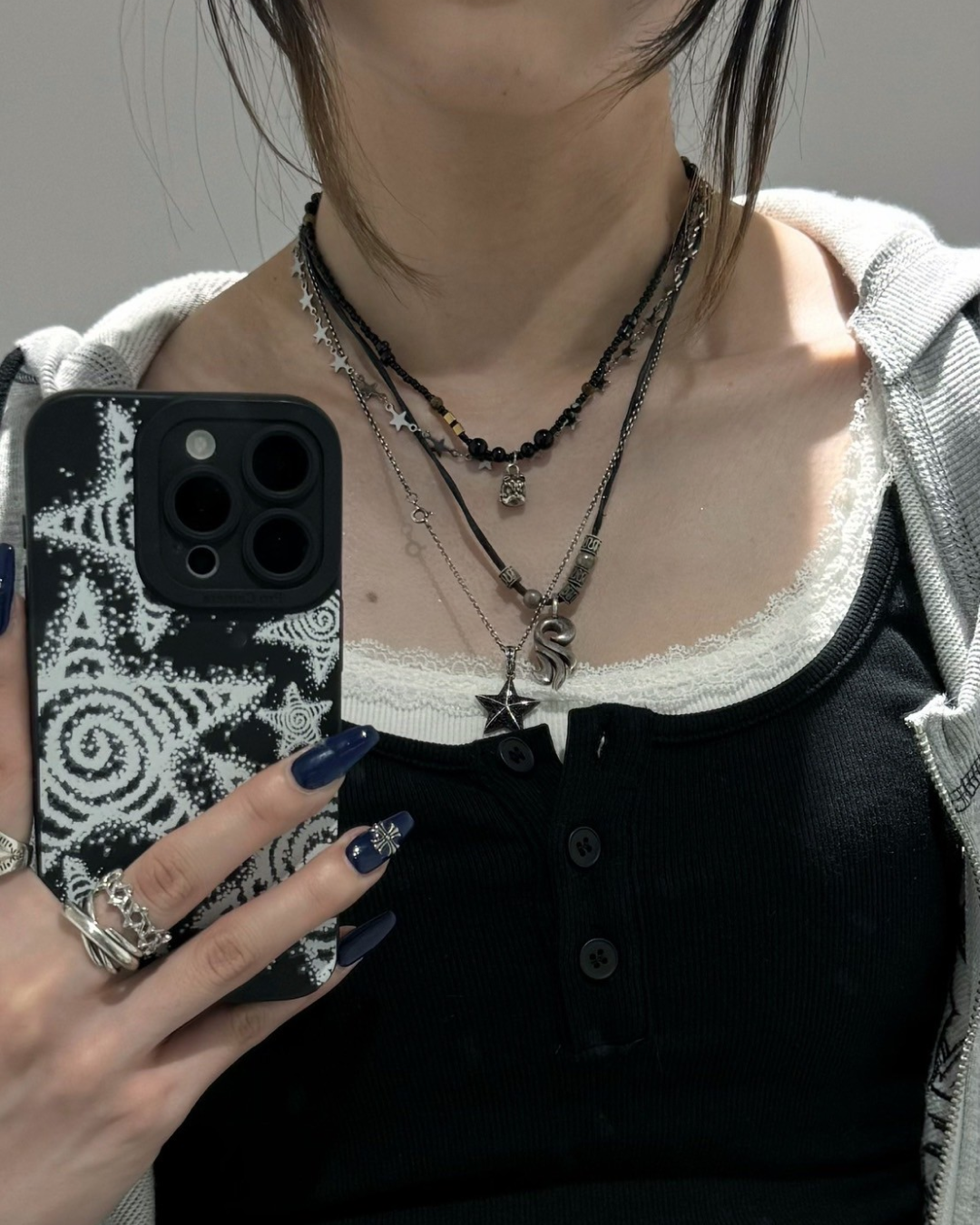 レトロビーズネックレス KM1096