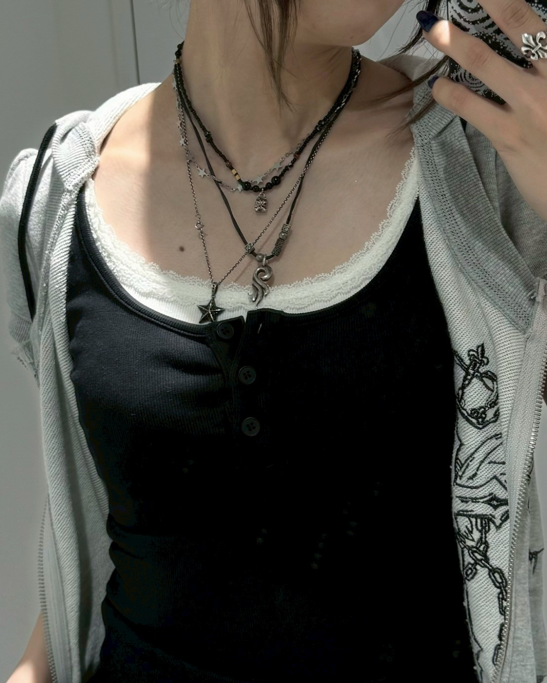 レトロビーズネックレス KM1096