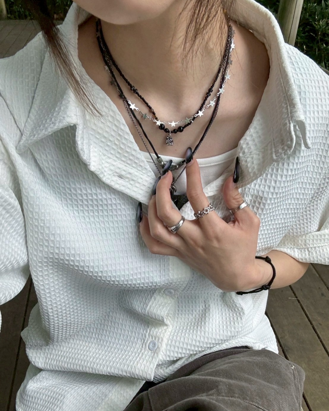 レトロビーズネックレス KM1096