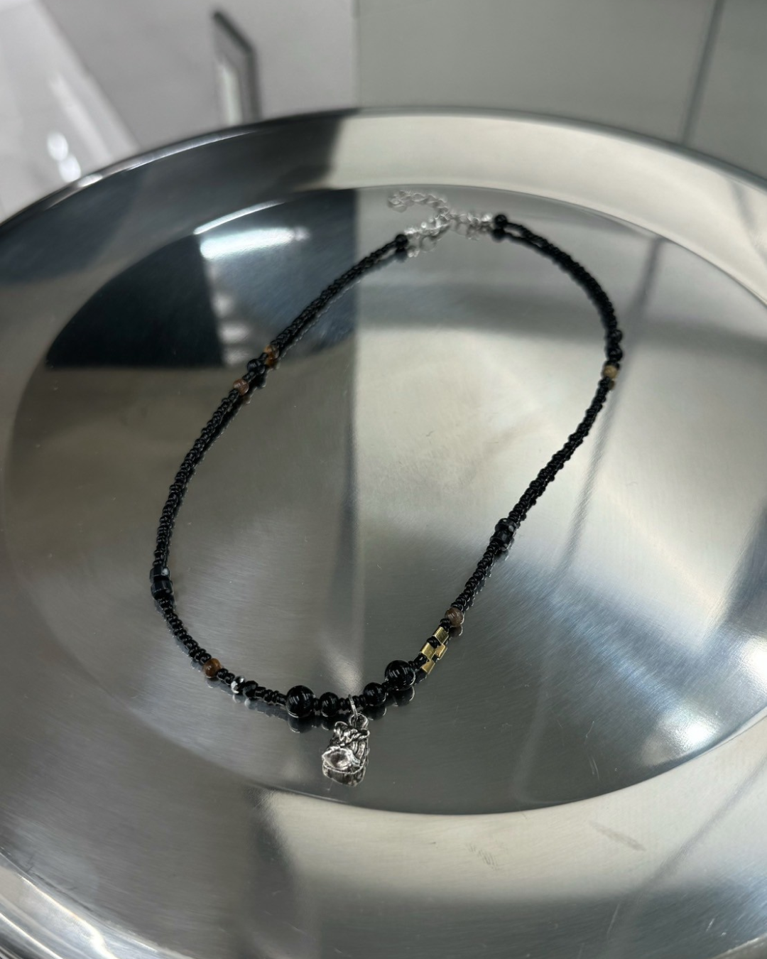 レトロビーズネックレス KM1096