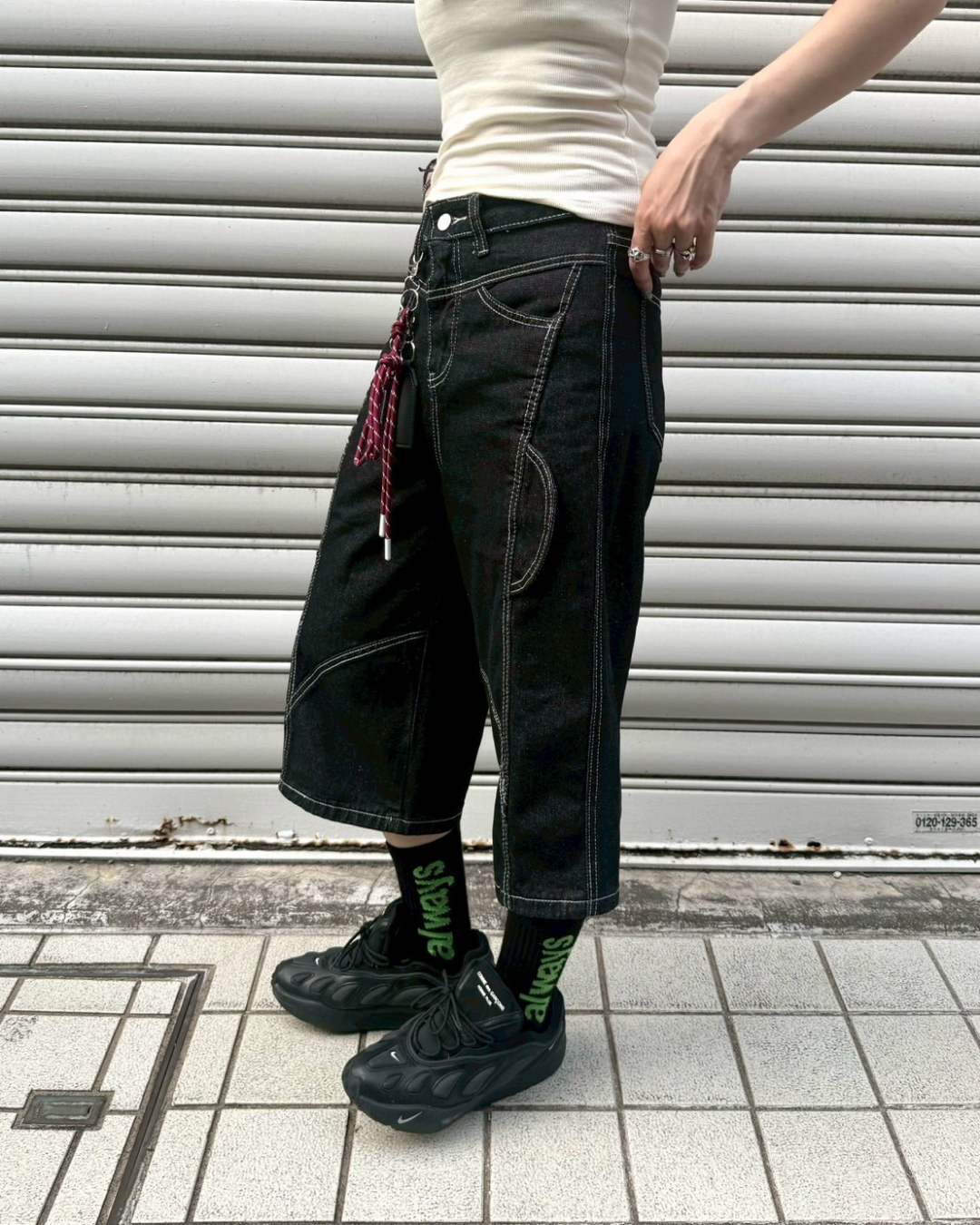 ステッチデザインハーフパンツ KM1107