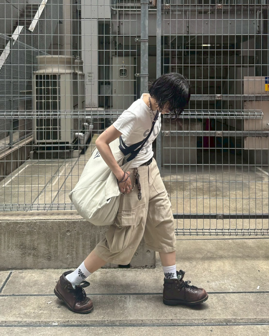 ステッチカーゴハーフパンツ KM1139