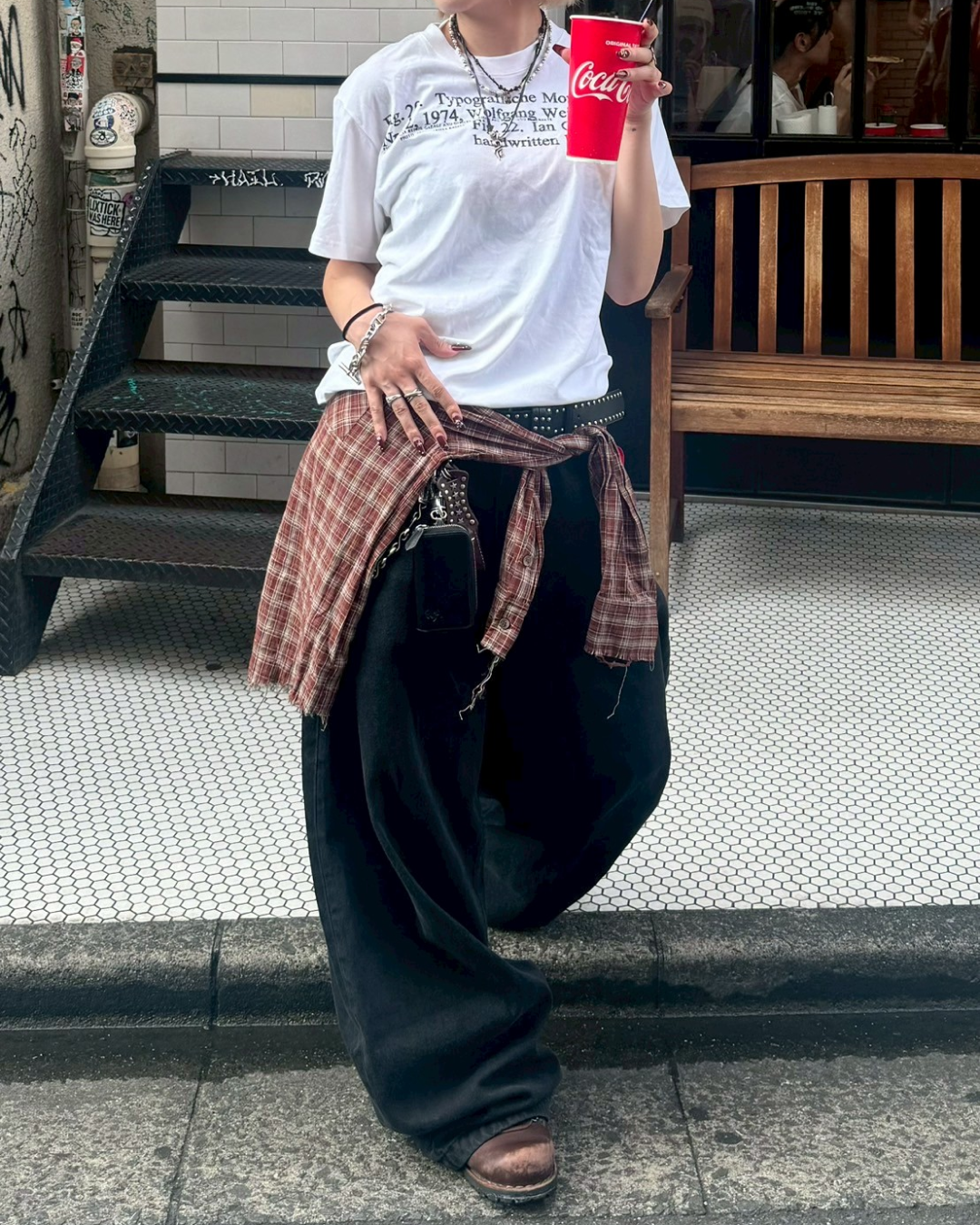 ネックロゴプリントTシャツ KM1202