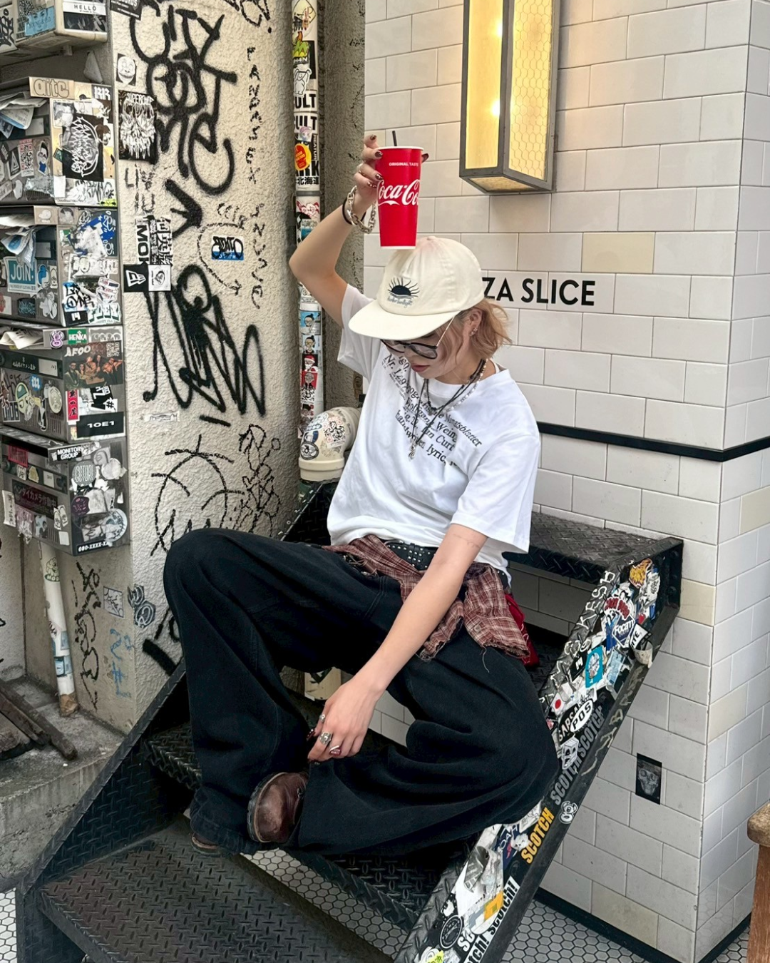 ネックロゴプリントTシャツ KM1202