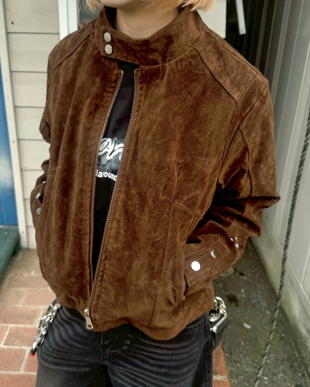 ブラウンスタンドカラージャケット KM1213 – YOLO（ヨロ