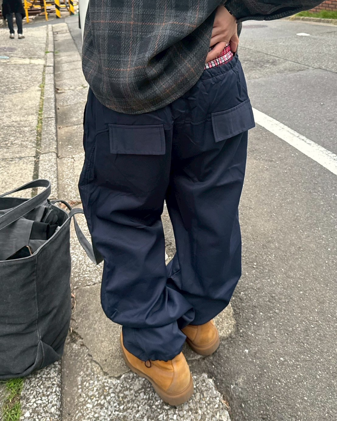 レイヤードナイロンパンツ KM1217