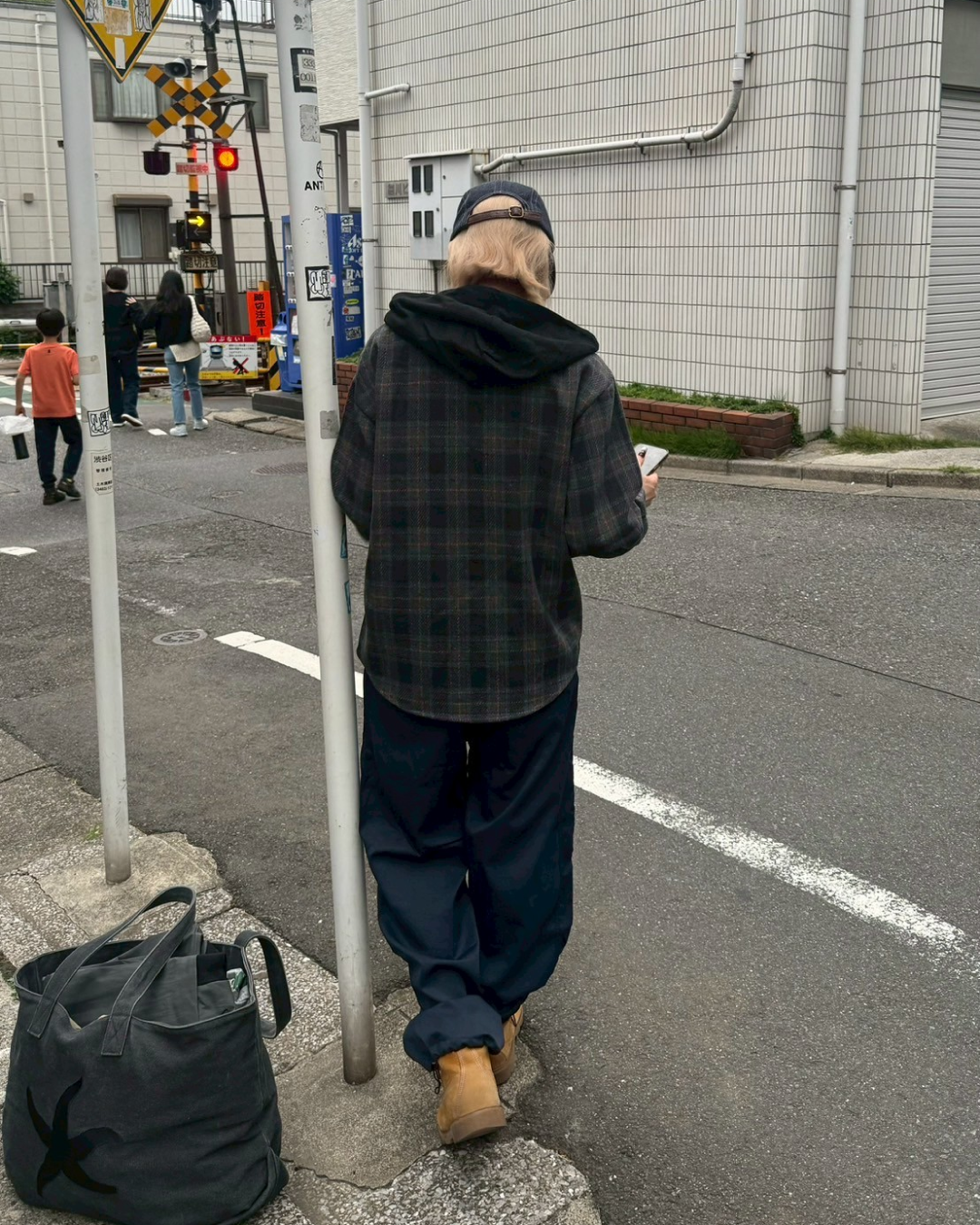 レイヤードナイロンパンツ KM1217