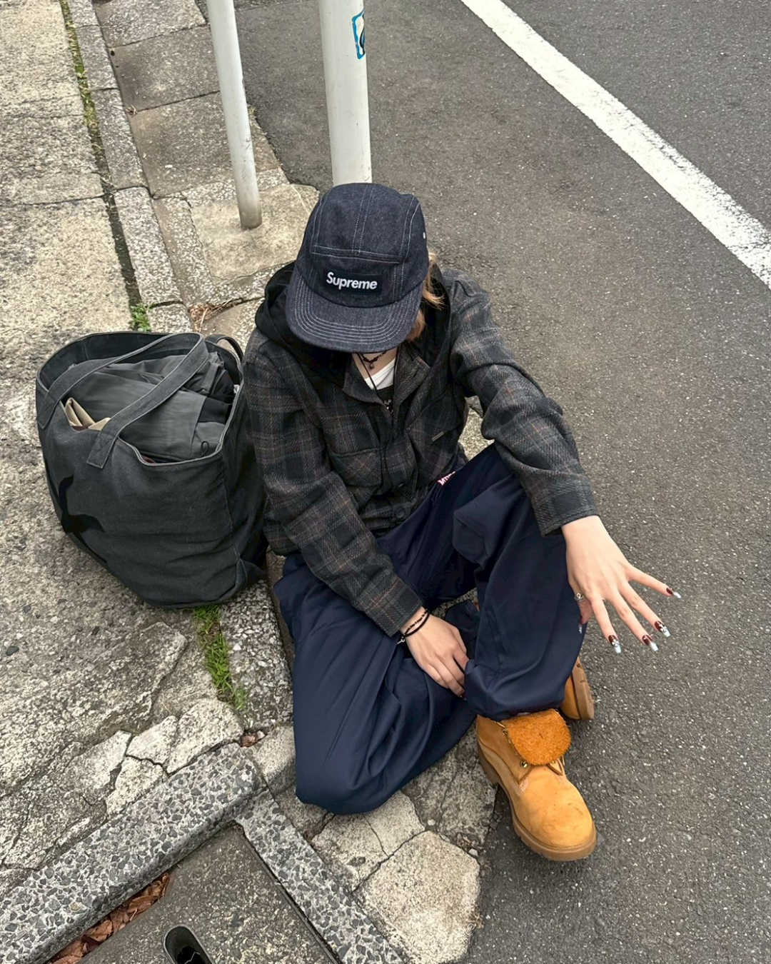 レイヤードナイロンパンツ KM1217
