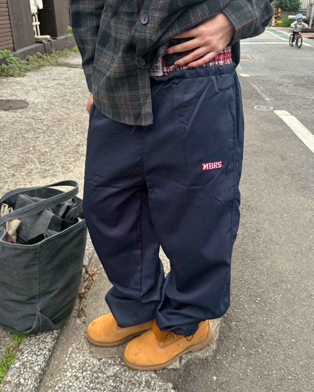 レイヤードナイロンパンツ KM1217