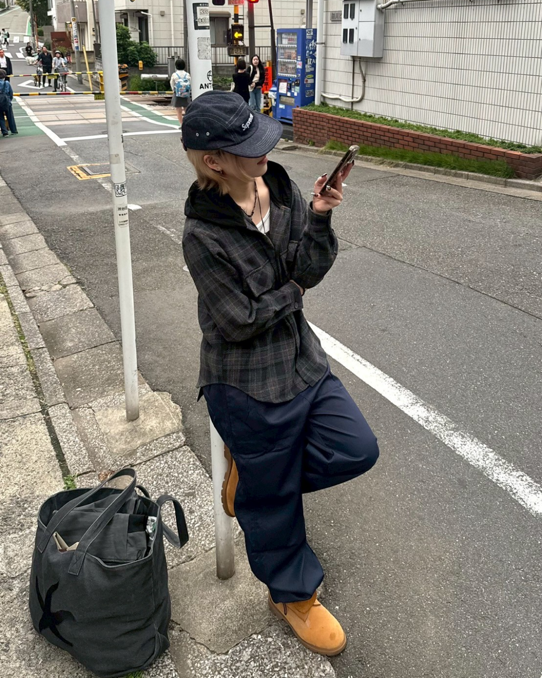 レイヤードナイロンパンツ KM1217