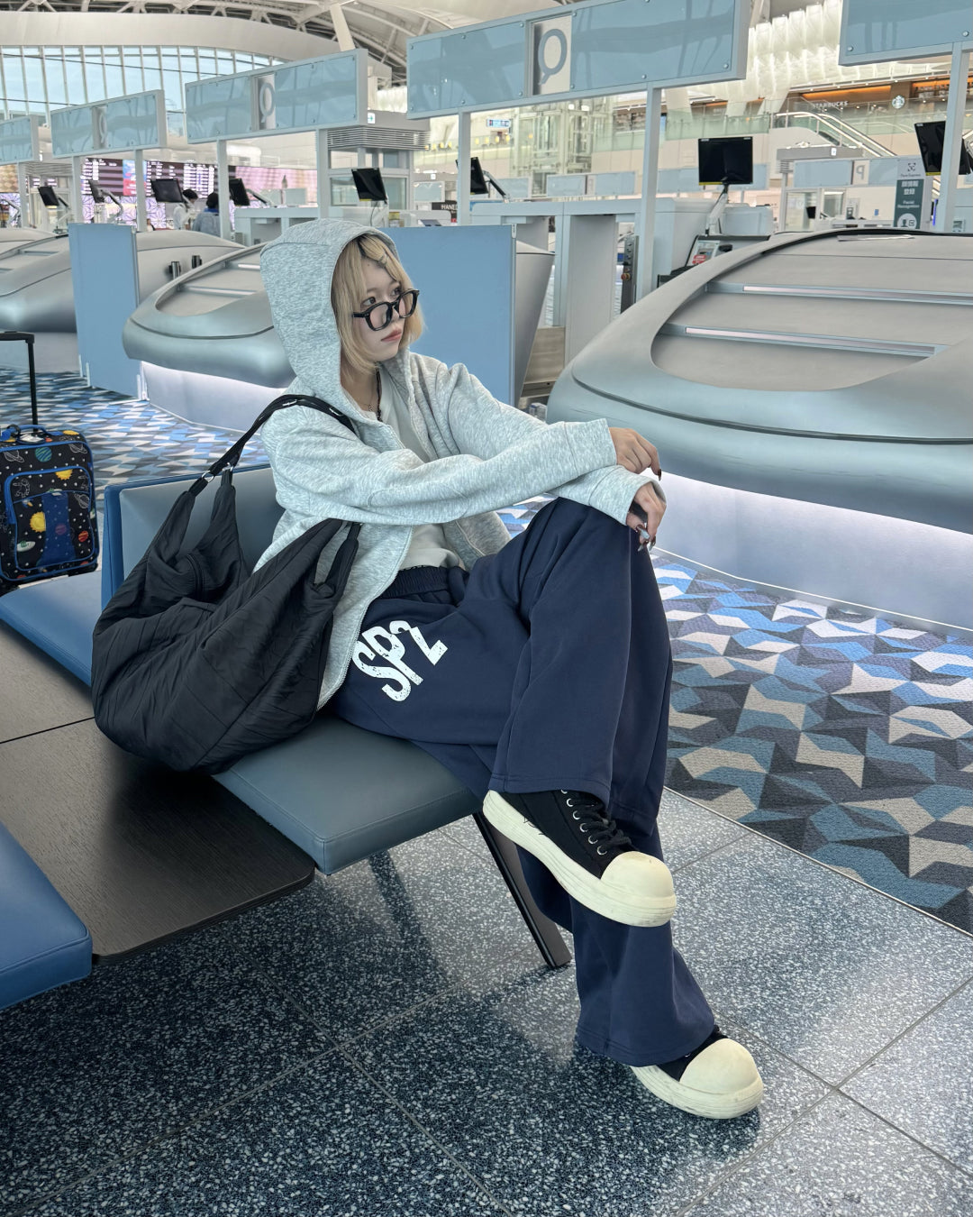 レタードワイドスウェットパンツ KM1236