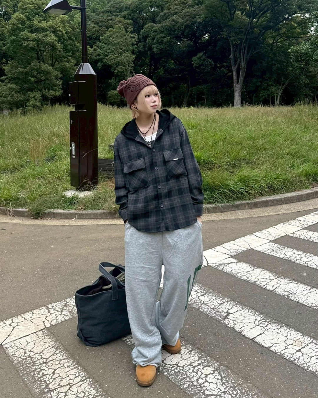 レタリングスウェットパンツ KM1238