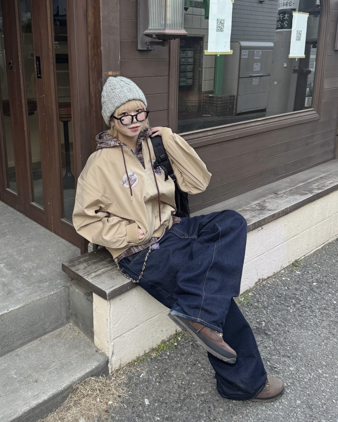 チェックレイヤードアメリカンジャケット KM1242