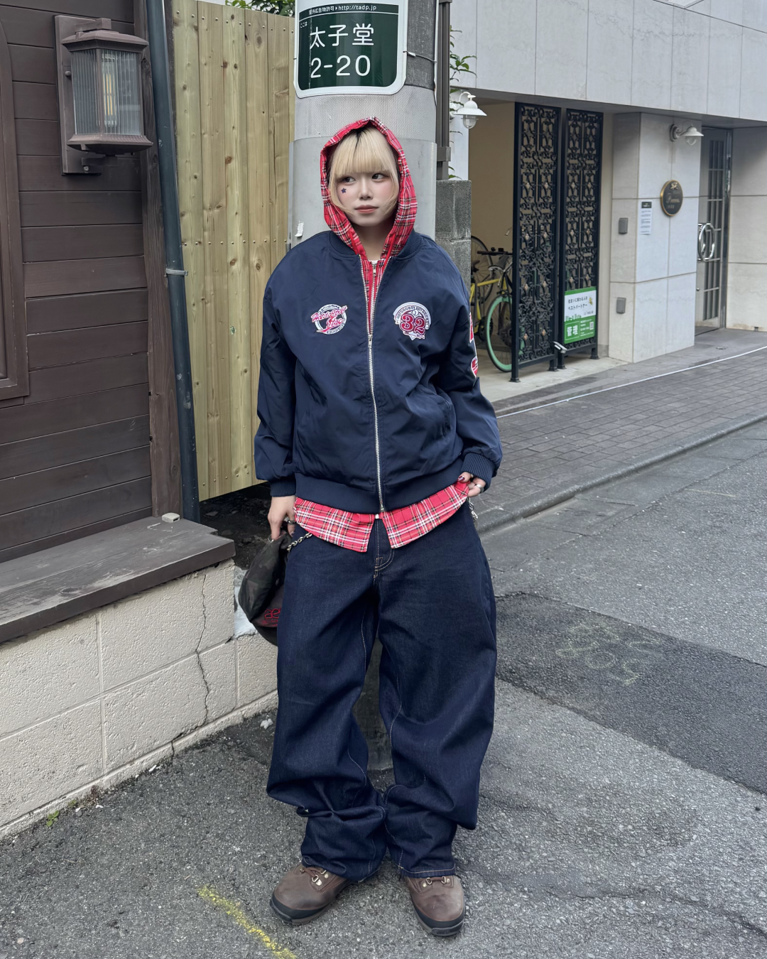 チェックレイヤードアメリカンジャケット KM1242