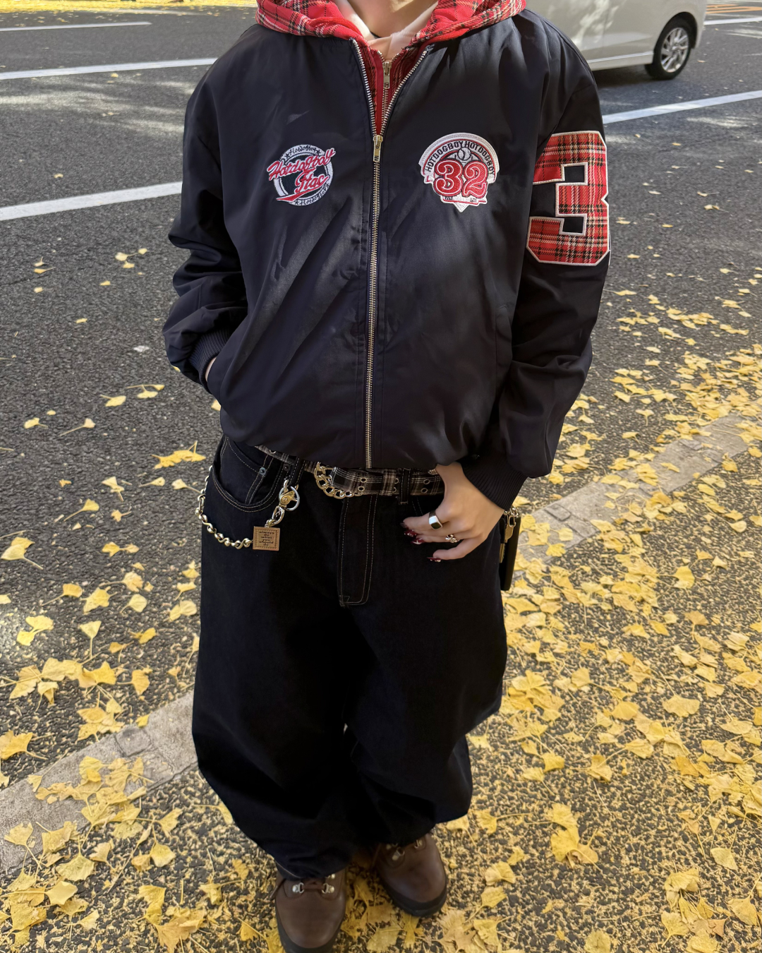 チェックレイヤードアメリカンジャケット KM1242