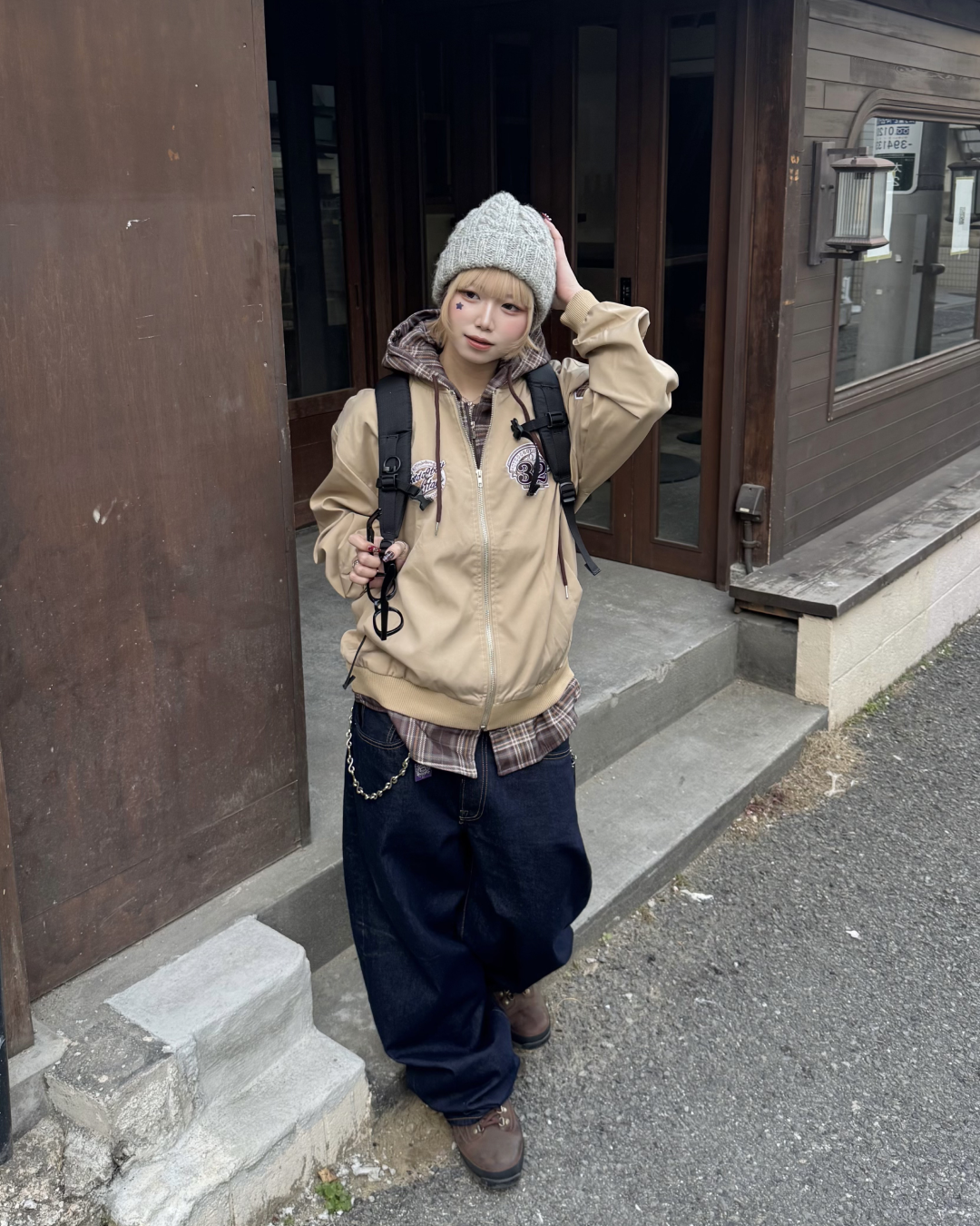 チェックレイヤードアメリカンジャケット KM1242