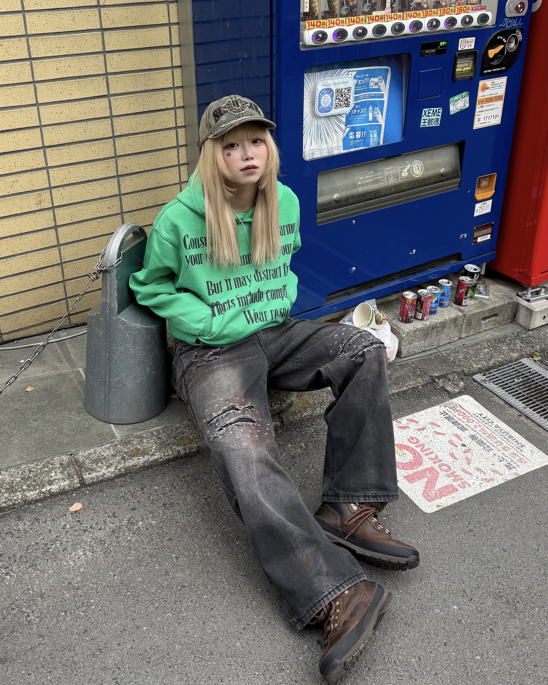 ダメージレイヤードデニム KM1260