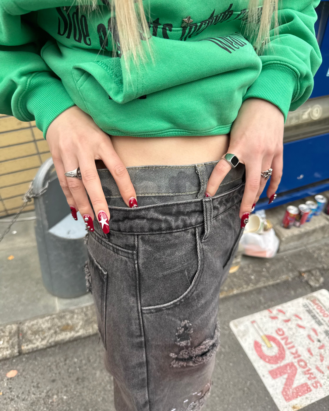 ダメージレイヤードデニム KM1260