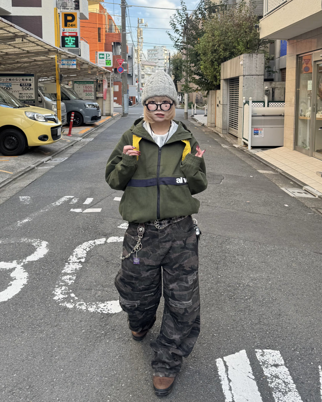 【即納】バックプリントスターカモパンツ KM5007