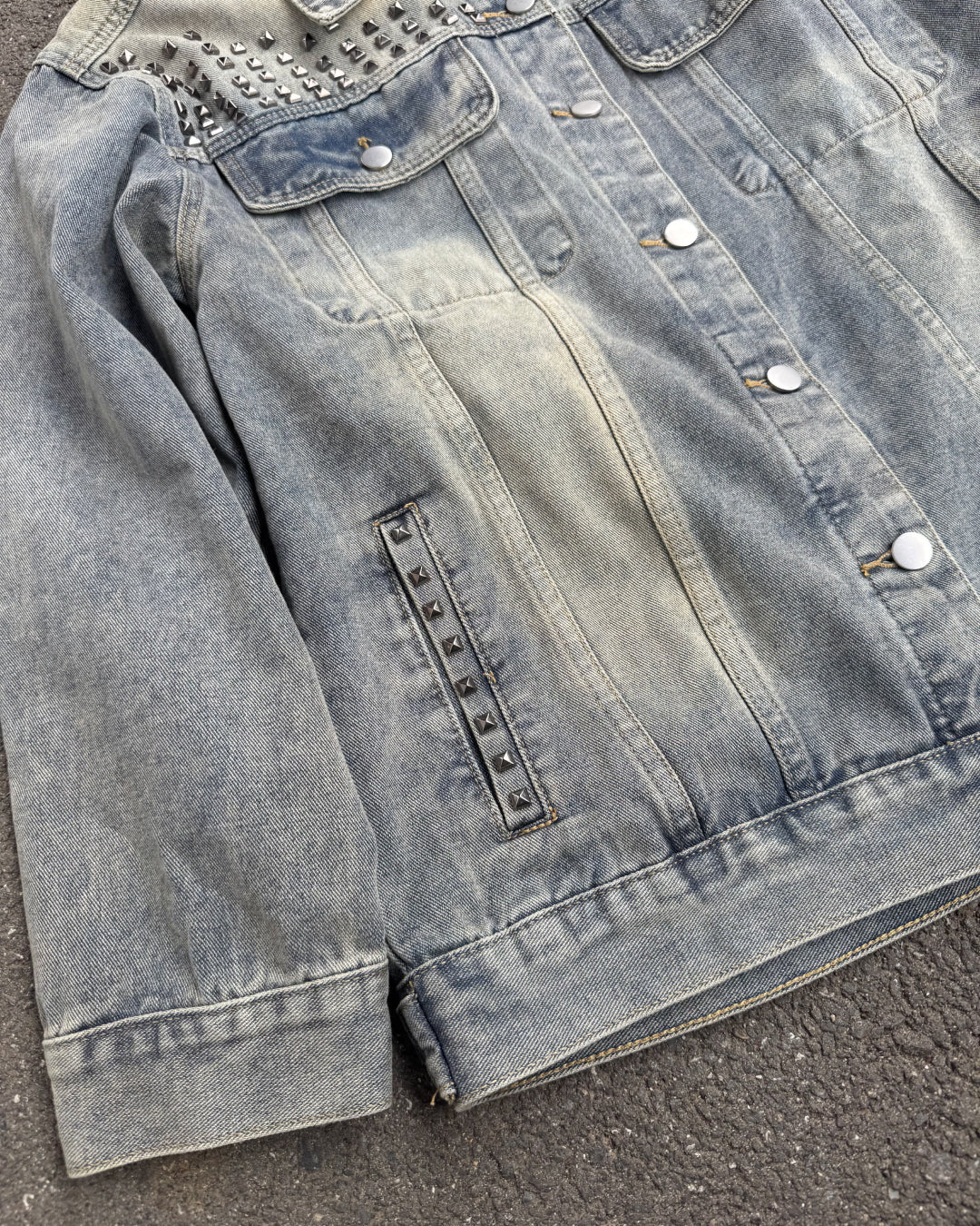 スタッズデニムジャケット KM7003