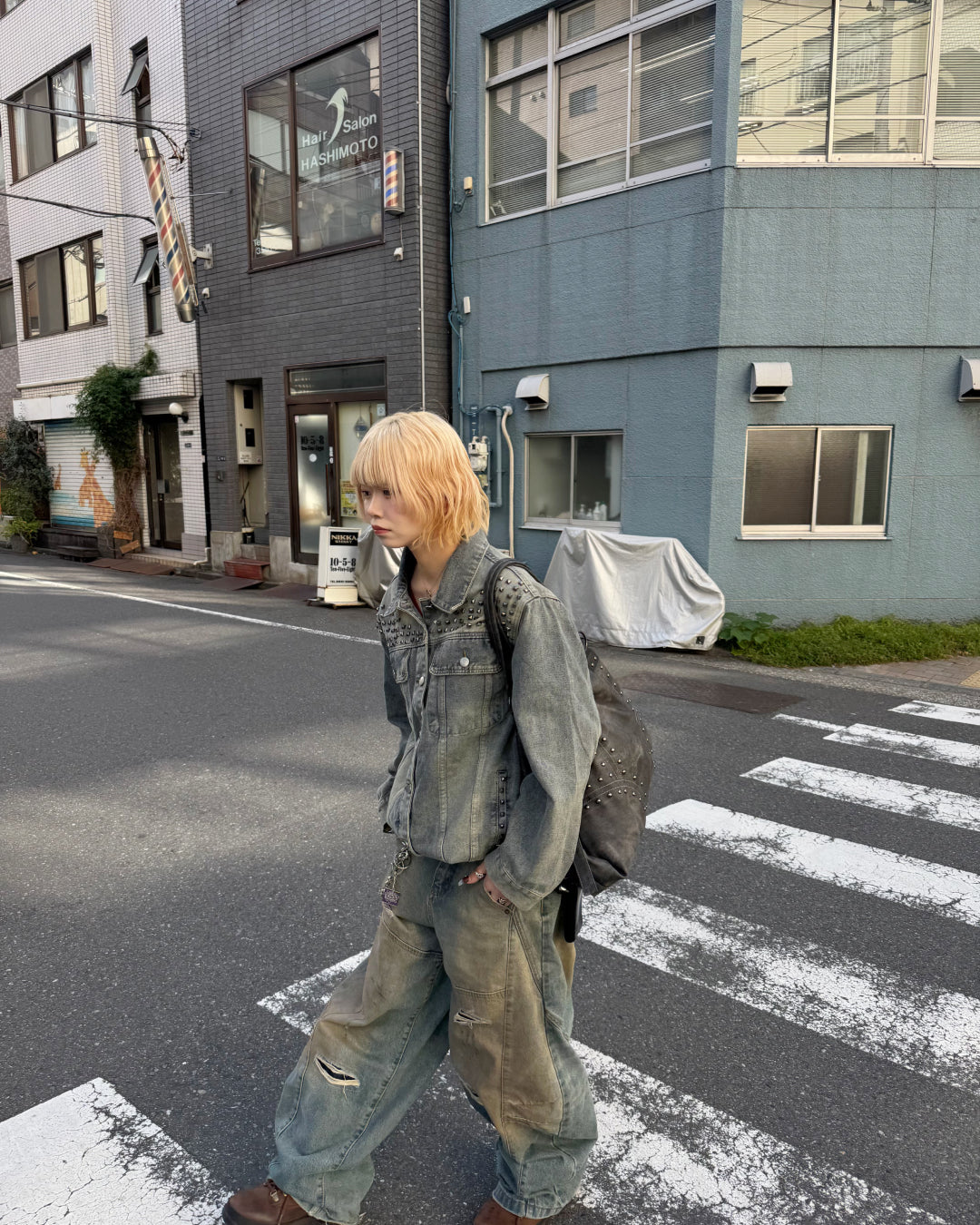 スタッズデニムジャケット KM7003