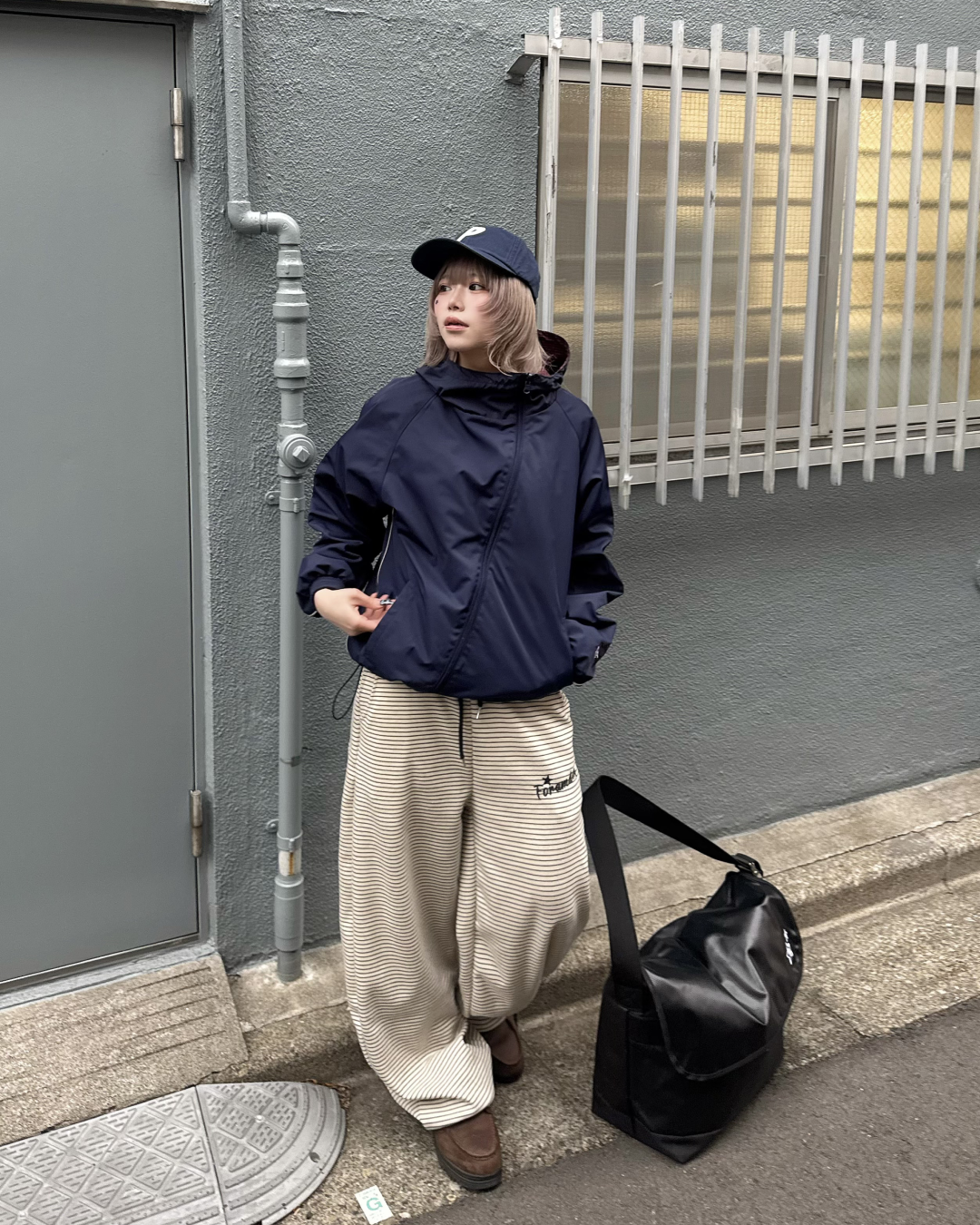 レトロボーダースウェットパンツ KM7040