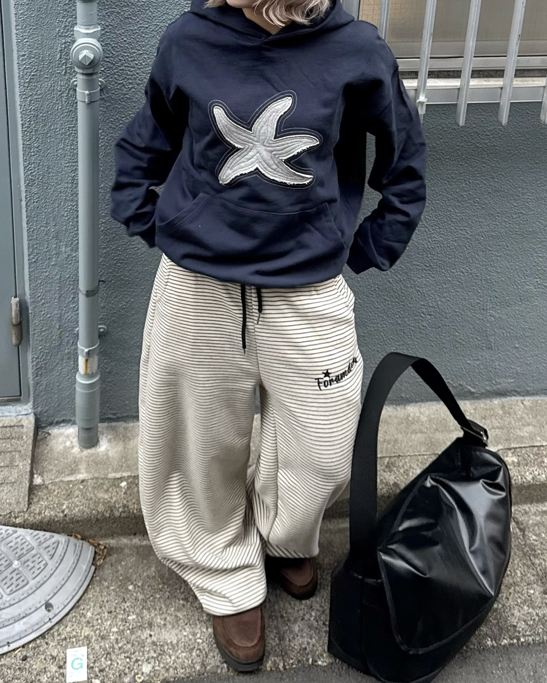 レトロボーダースウェットパンツ KM7040