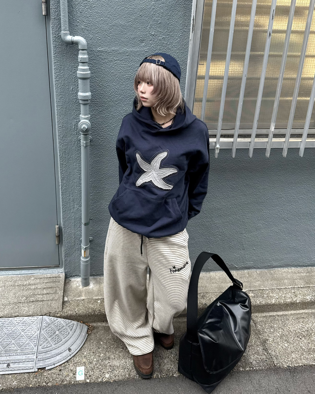 レトロボーダースウェットパンツ KM7040