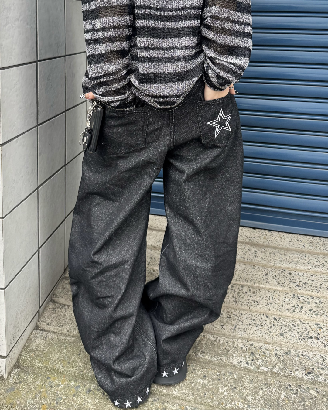 レイヤードデニムパンツ KM7081