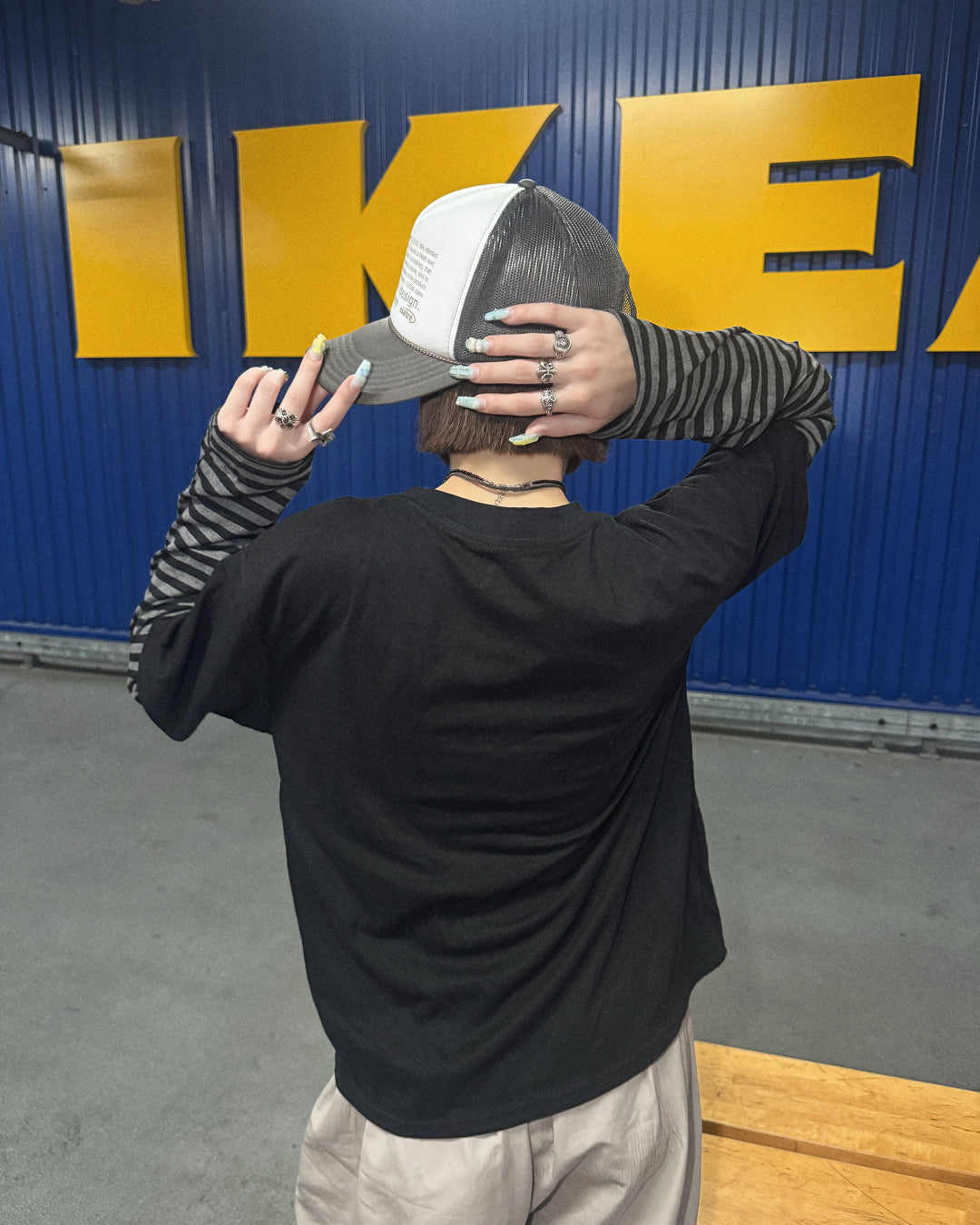 フォトグラフィックプリントレイヤードTシャツ KM7421