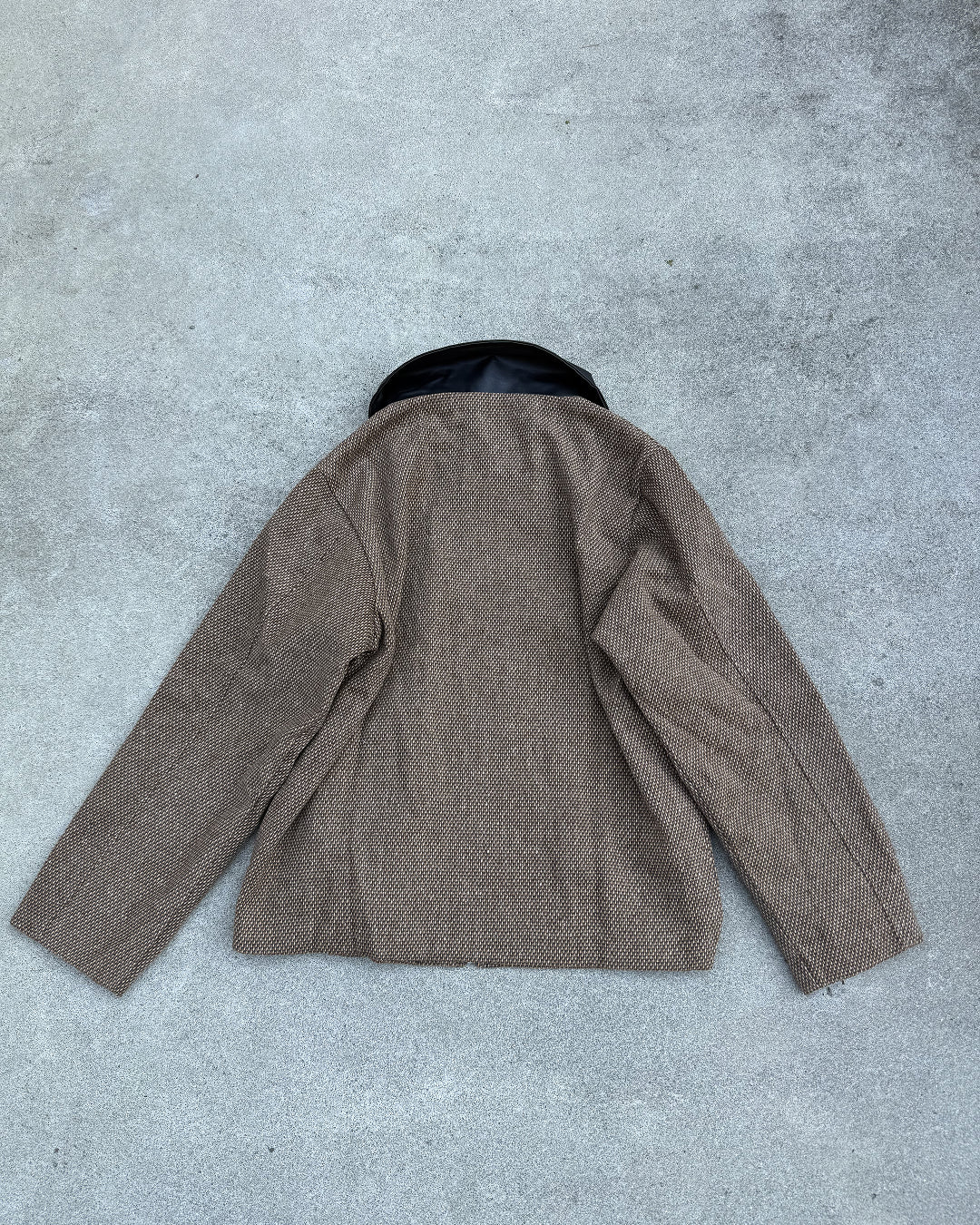 レザーカラーツイードジップブルゾン KN0450