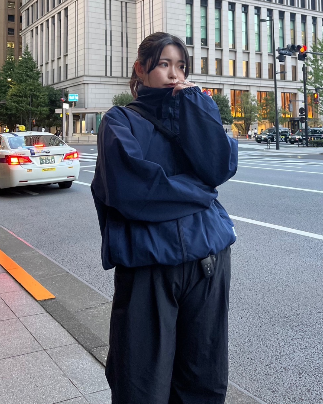 【即納】ナイロンワイドパンツ Y0030