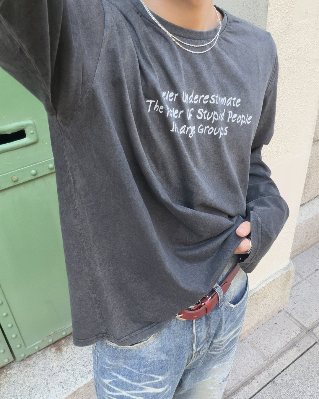 クラッシュデニムパンツ MK0175