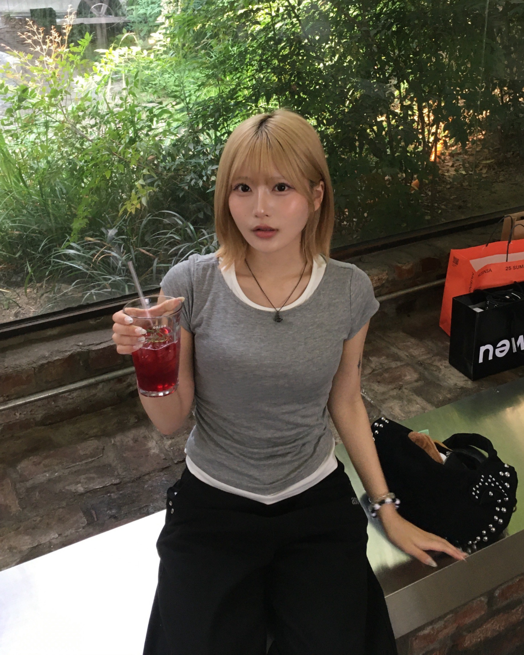 ラウンドネックレイヤードTシャツ MM1036