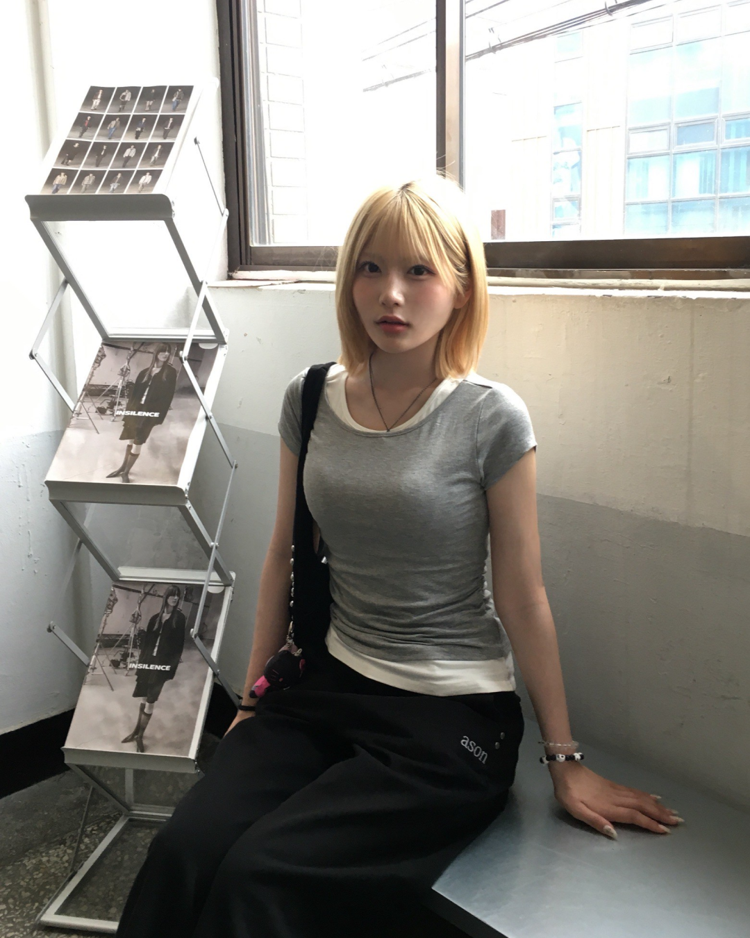 ラウンドネックレイヤードTシャツ MM1036
