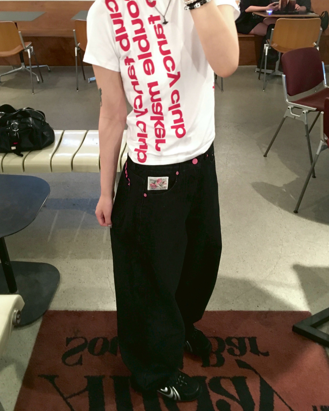 バックデザインデニムパンツ MM1037