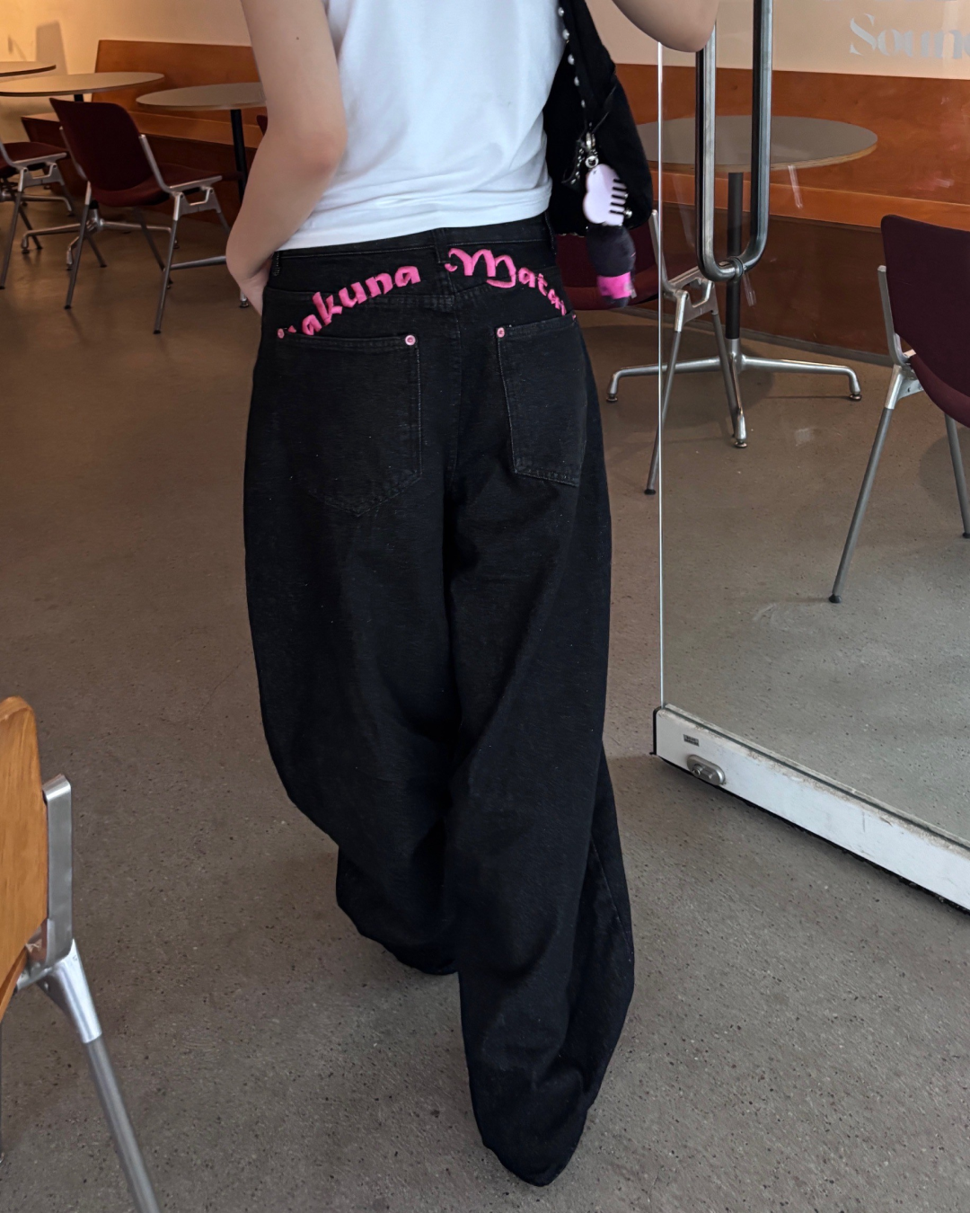 バックデザインデニムパンツ MM1037